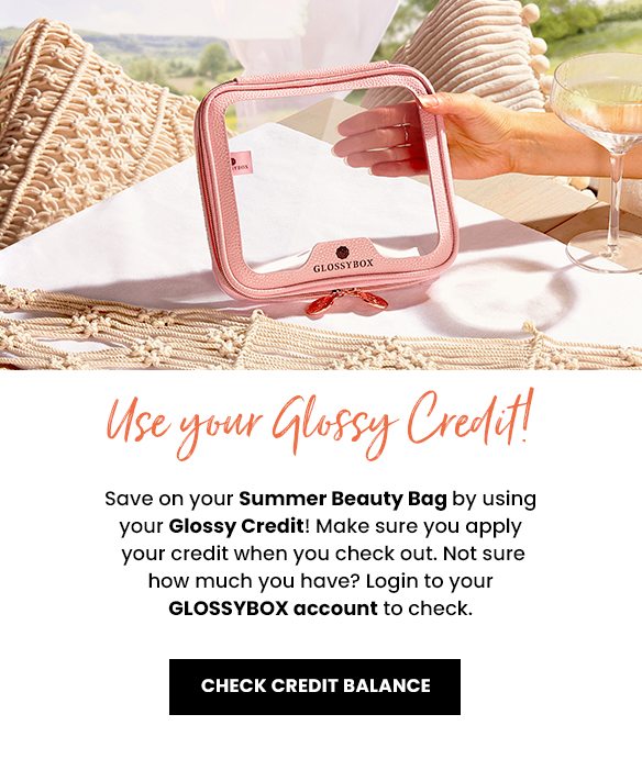 Log in to review your Glossy Credits!