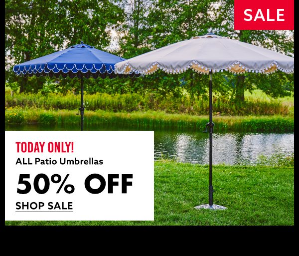 All Patio Umbrellas 50% Off