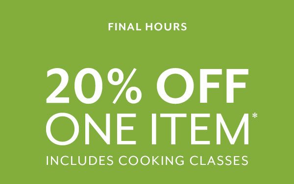 20% Off One Item