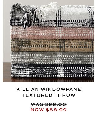 KILLIAN WINDOWPANE TEXTURED THROW