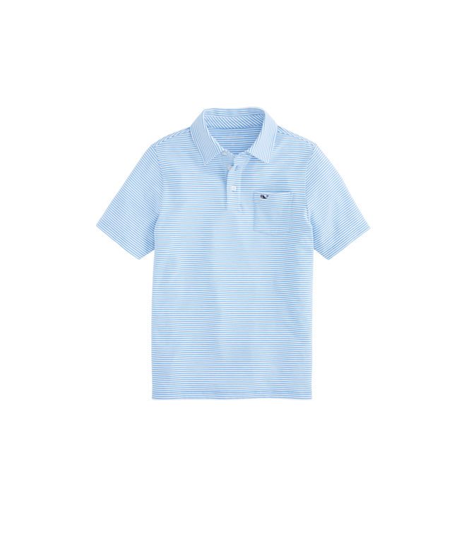 Boys Color To White Shep Stripe Edgartown Polo