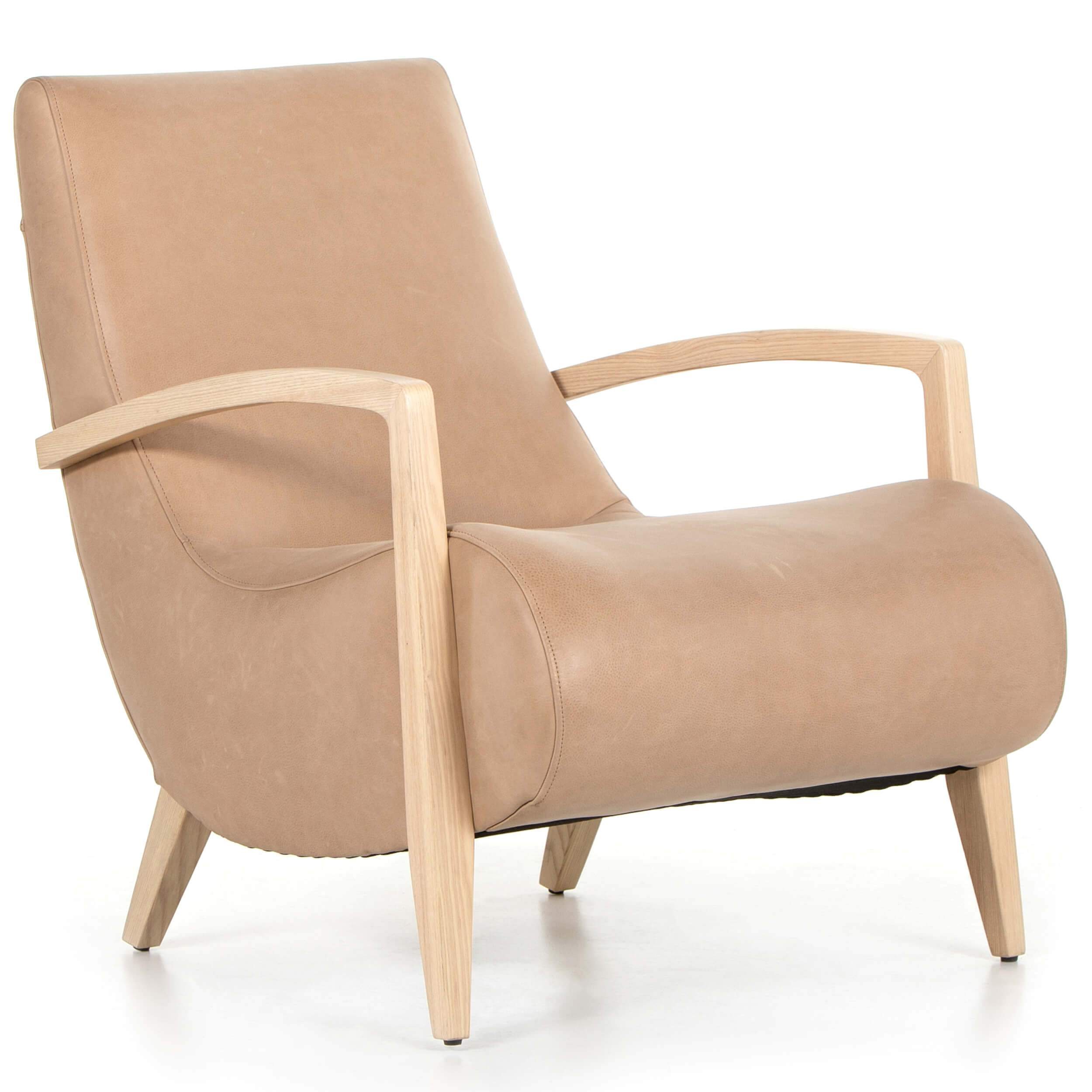 Image of Eddison Leather Chair, Palermo Nude