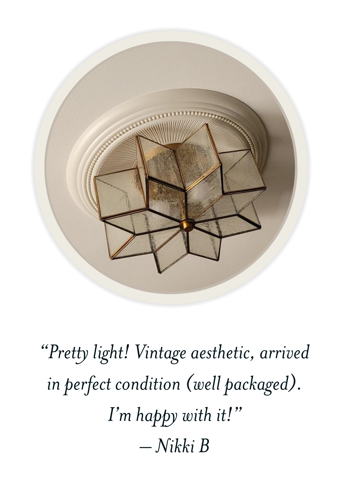 Trade Winds Stella Star Semi-Flush Mount Ceiling Light in Natural Brass