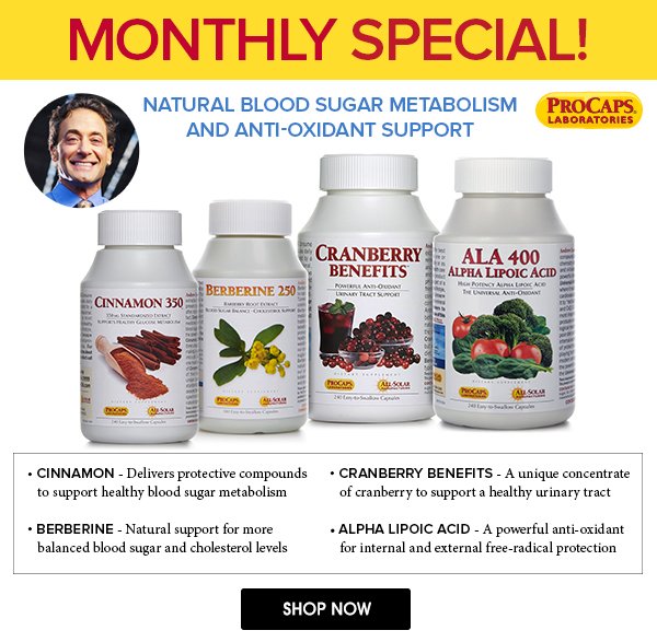 MONTHLY SPECIAL! | PROCAPS(R) LABORATORIES | NATURAL BLOOD SUGAR METABOLISM AND ANTI-OXIDANT SUPPORT | SHOP NOW
