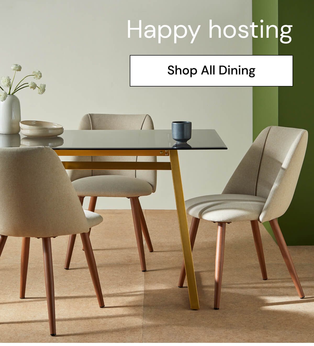 Happy Hosting. Shop all Dining