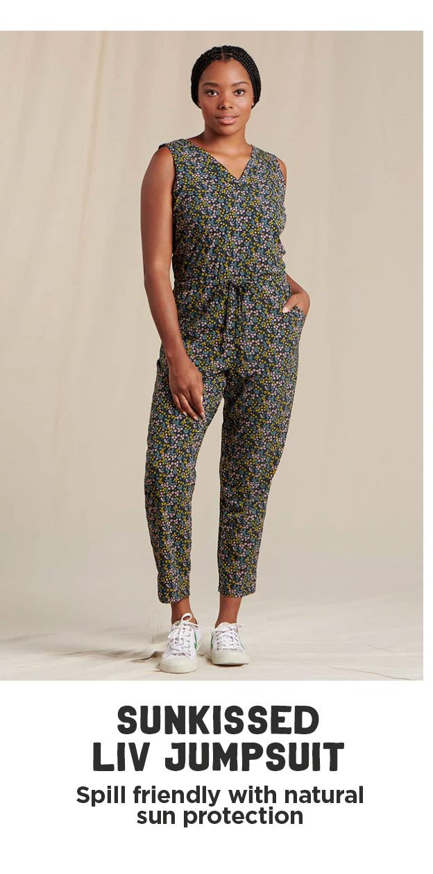 Sunkissed Liv Jumpsuit - Spill friendly with natural sun protection