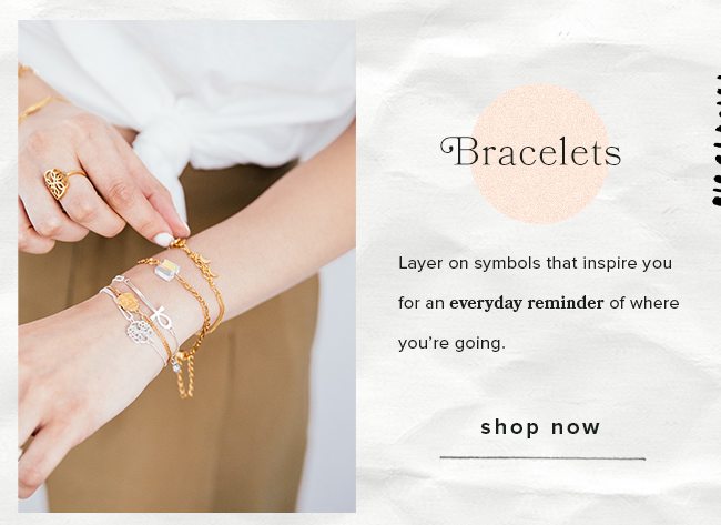 Shop delicate bracelets that can be worn every day.