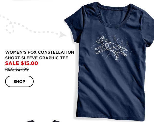 Women's Fox Constellation Short-Sleeve Graphic Tee Sale $15.00 Reg $27.99 - Click to Shop