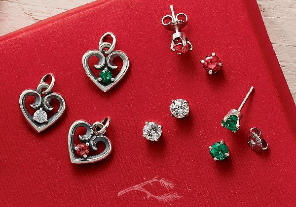 Gemstone earrings and pendants