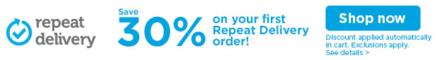 Save 30% on your first Repeat Delivery order! Shop now.