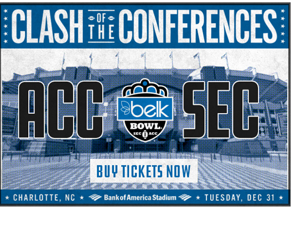 Clash of the Conferences - Belk Bowl - Buy Tickets Now