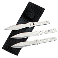 Silver Throwing Knife Triple Set