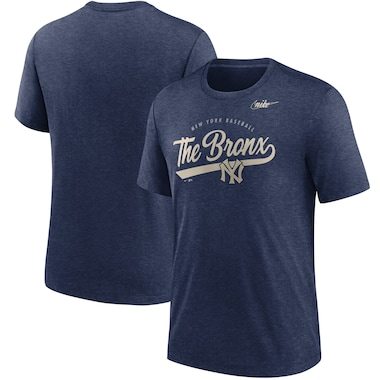 New York Yankees Nike Cooperstown Nickname Tri-Blend T-Shirt - Heather Navy
