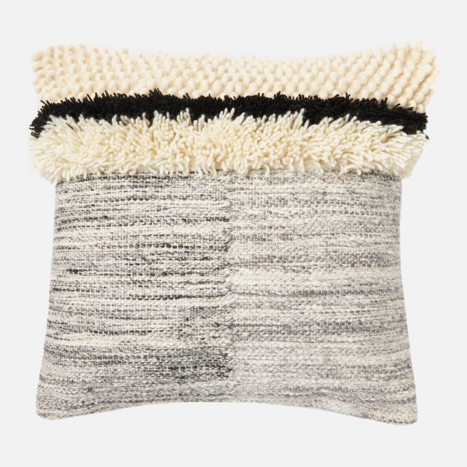 in homeware Textured Cushion - Grey and Black