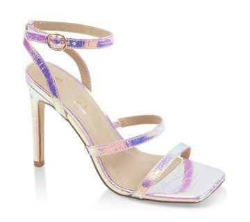 Square Toe Ankle Strap High Heel Sandals