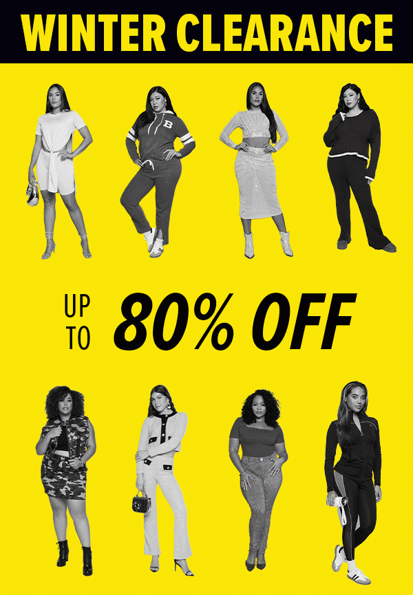 WINTER CLEARANCE UP TO 80% OFF