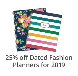 25% Off Dated Fashion Planners 2019