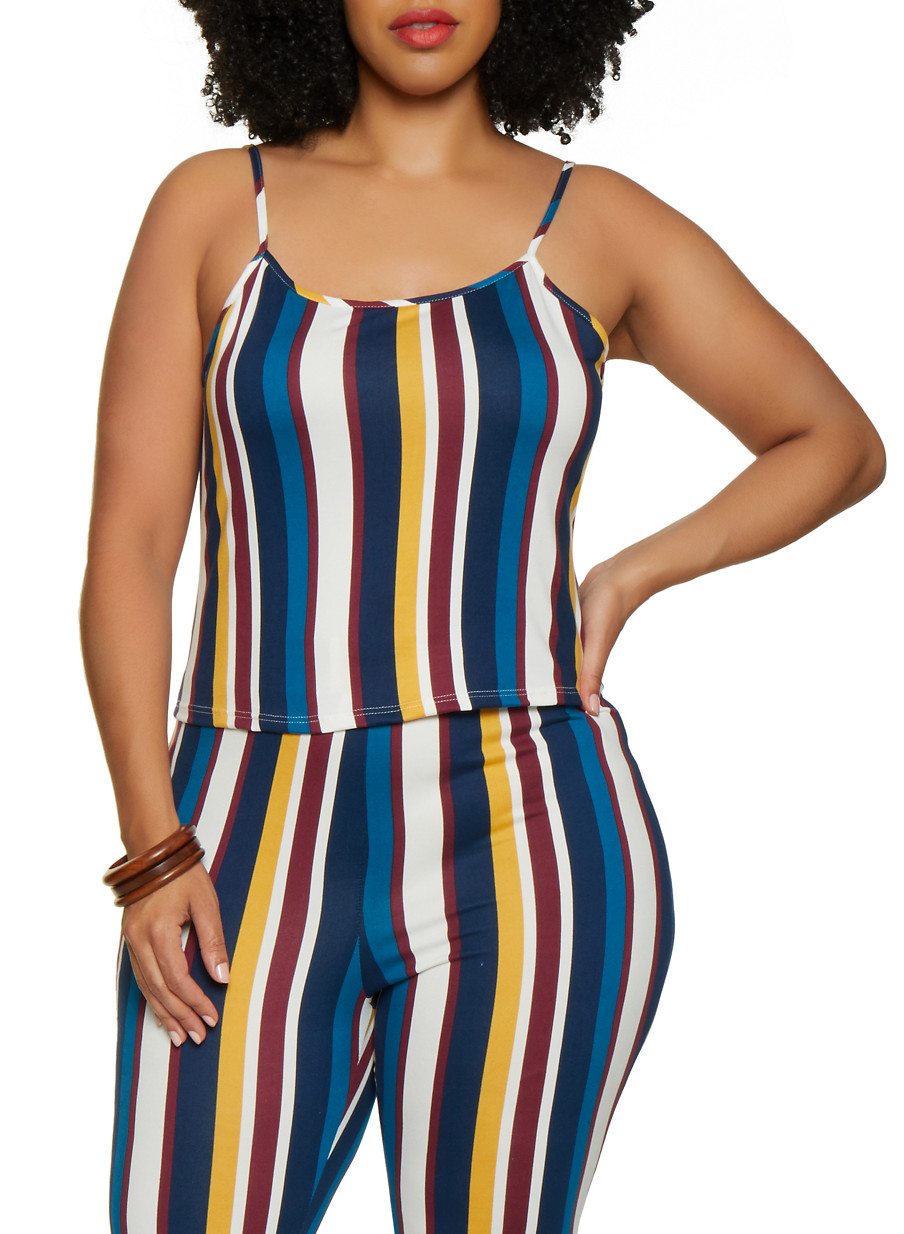 Plus Size Striped Cami