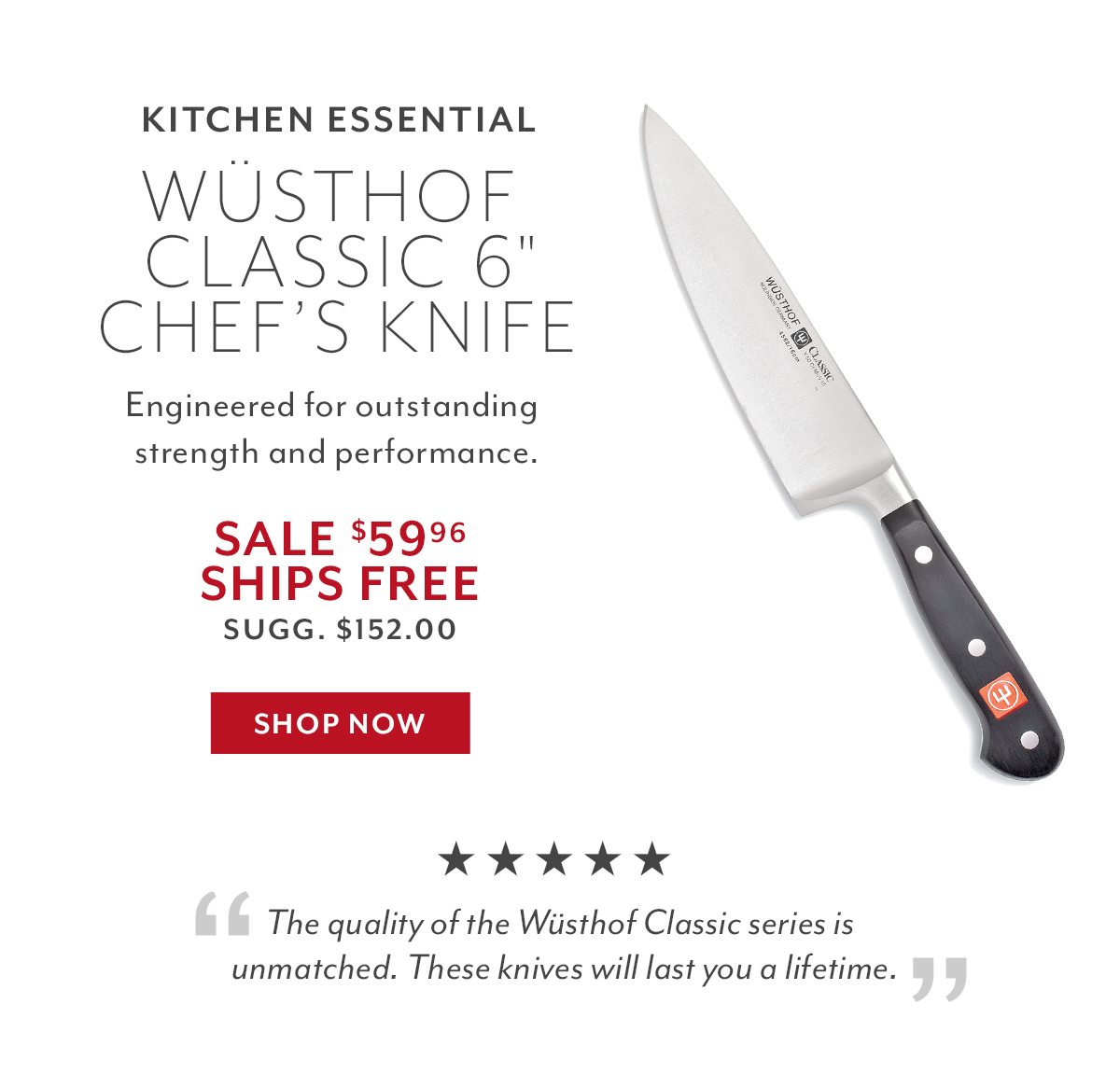 Wüsthof Classic Chef’s Knife, 6