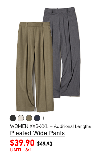 PDP7 - WOMEN PLEATED WIDE PANTS