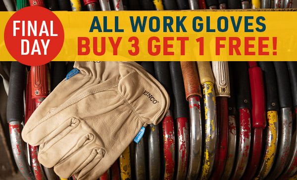 All Work Gloves, Buy 3 Get 1 Free