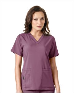 WOMEN'S CROSS-FLEX V-NECK MEDIA SCRUB TOP