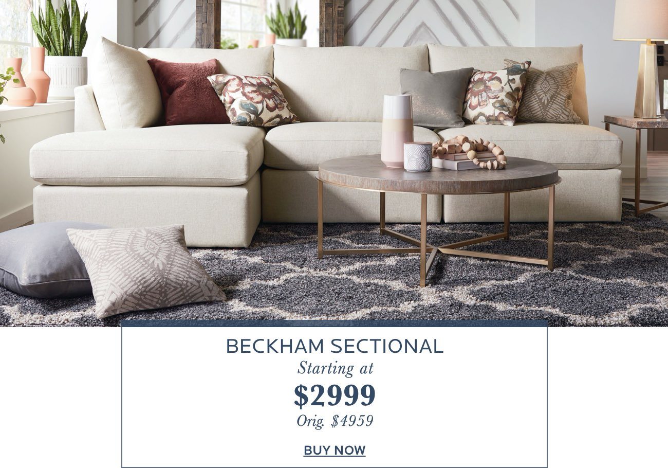 Beckham Sectional. Shop Now.