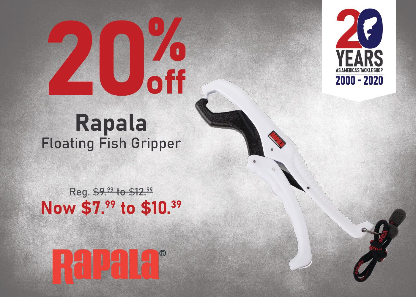 Save 20% on the Rapala Floating Fish Gripper