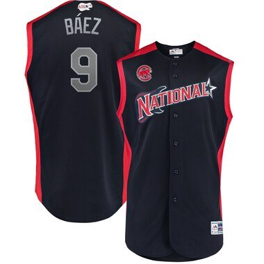 Javier Báez National League Majestic 2019 MLB All-Star Game Workout Player Jersey - Navy