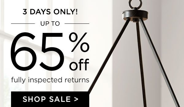3 Days Only! - Up To 65% Off - Fully Inspected Returns - Shop Sale - Ends 2/18