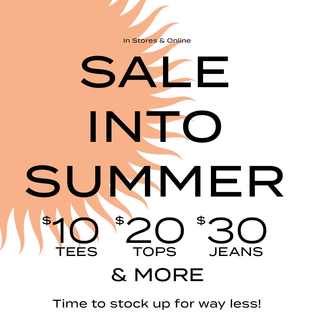 Sale Into Summer