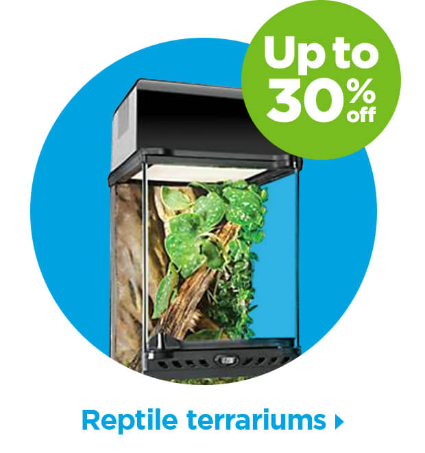 Up to 30% off. Reptile terrariums.