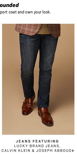 Jeans Featuring Lucky Brand Jeans, Calvin Klein & Joseph Abboud >
