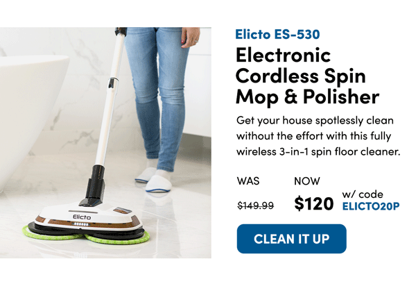 Elicto ES-530 Cordless Spin Mop | Clean It Up 