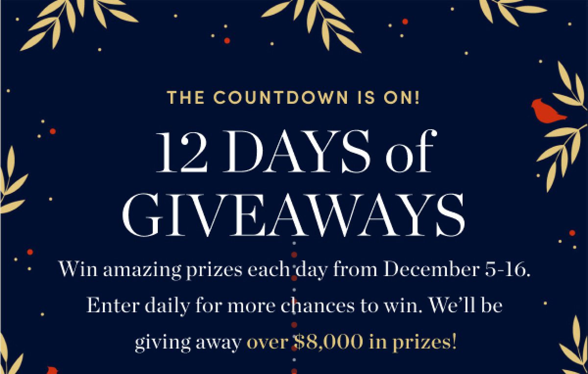 12 Days of Giveaways