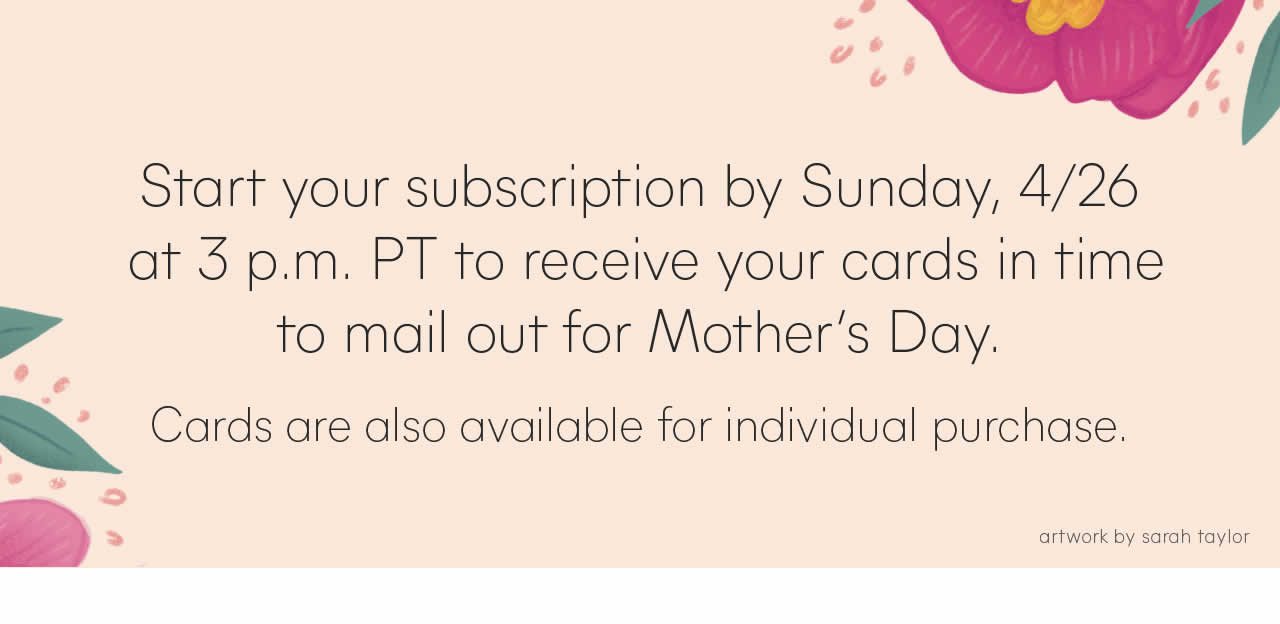 Start Your Subscription by Sunday