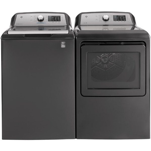 General Electric Top Load Washer and Electric Dryer - Diamond Gray