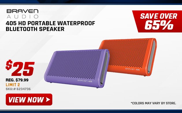 Braven 405 HD Portable Waterproof Bluetooth Speaker