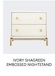 ivory shagreen embossed nightstand