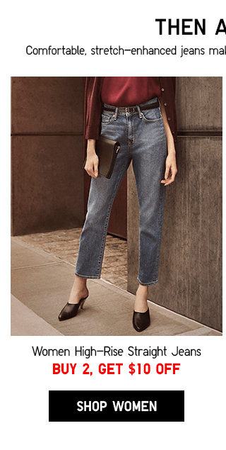 WOMEN HIGH-RISE STRAIGHT JEANS - SHOP WOMEN