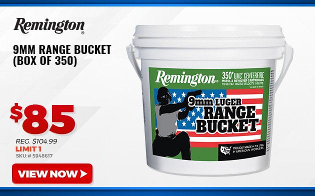 Remington 9mm Range Bucket (Box of 350)