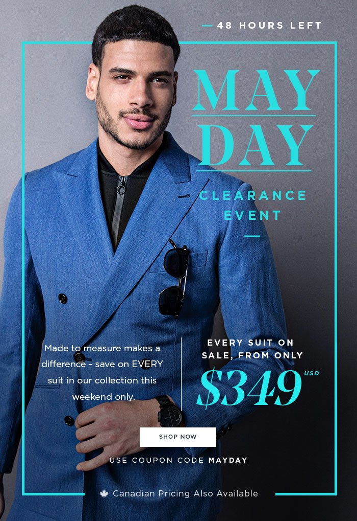  MAY DAY CLEARANCE EVENT [SHOP NOW]