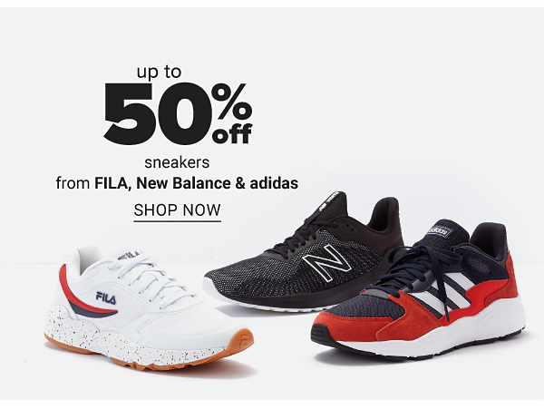 Up to 50% Off Sneakers from FILA, New Balance, & Adidas - Shop Now