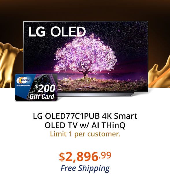 LG OLED77C1PUB 4K Smart OLED TV w/ AI THinQ