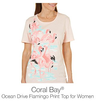 Shop Coral Bay Flamingo Print Top