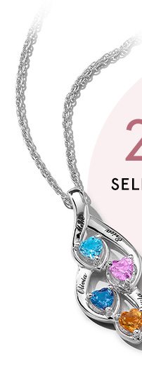 Heart Color Stone Engravable Necklace