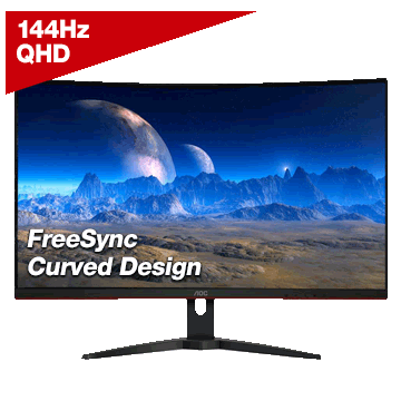AOC CQ32G1 31.5 in. Quad HD 144Hz HDMI DP FreeSync Curved LED Gaming Monitor