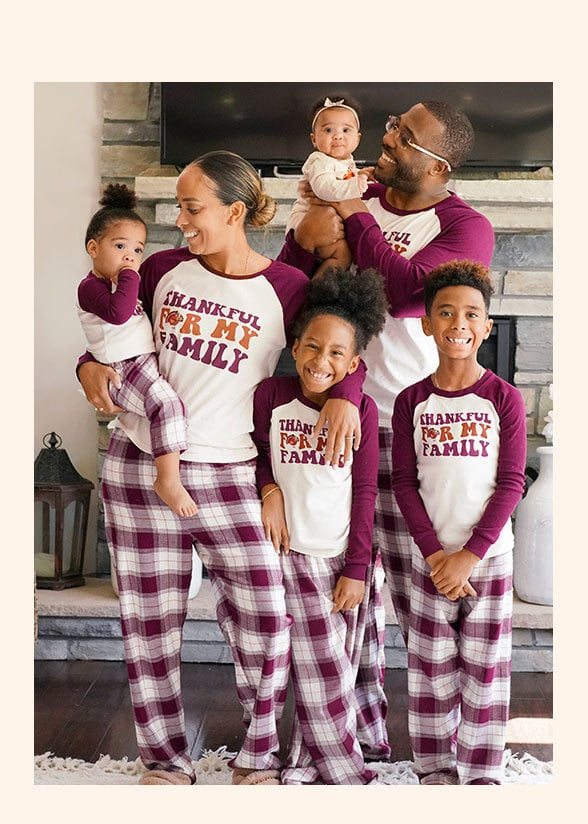 Matching Family Pajamas - Thankful for Family Collection