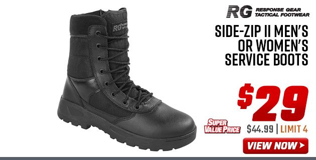 Response Gear Side-Zip II Men's or Women's Service Boots