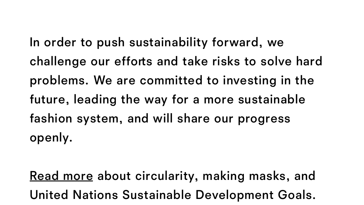 Read more about circularity, making masks, and United Nations Sustainable Development Goals.